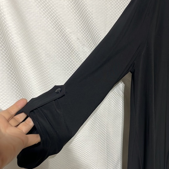 Ciara Sunwoo xl black button down lightweight jacket rear slit nwot - Picture 5 of 10